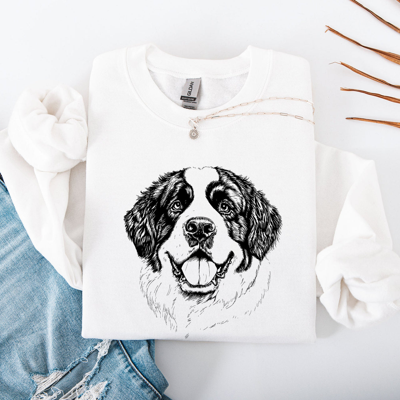 Saint Bernard Dog Lover Apparel Pet Breed Cozy Fleece Premium Quality Sweatshirt