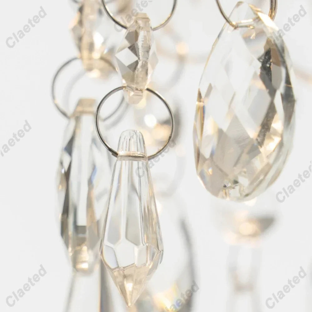 Light Luxury Crystal Table Lamp Bedroom Bedside European Retro Decorative Night Light Atmosphere Home Lighting Fixtures