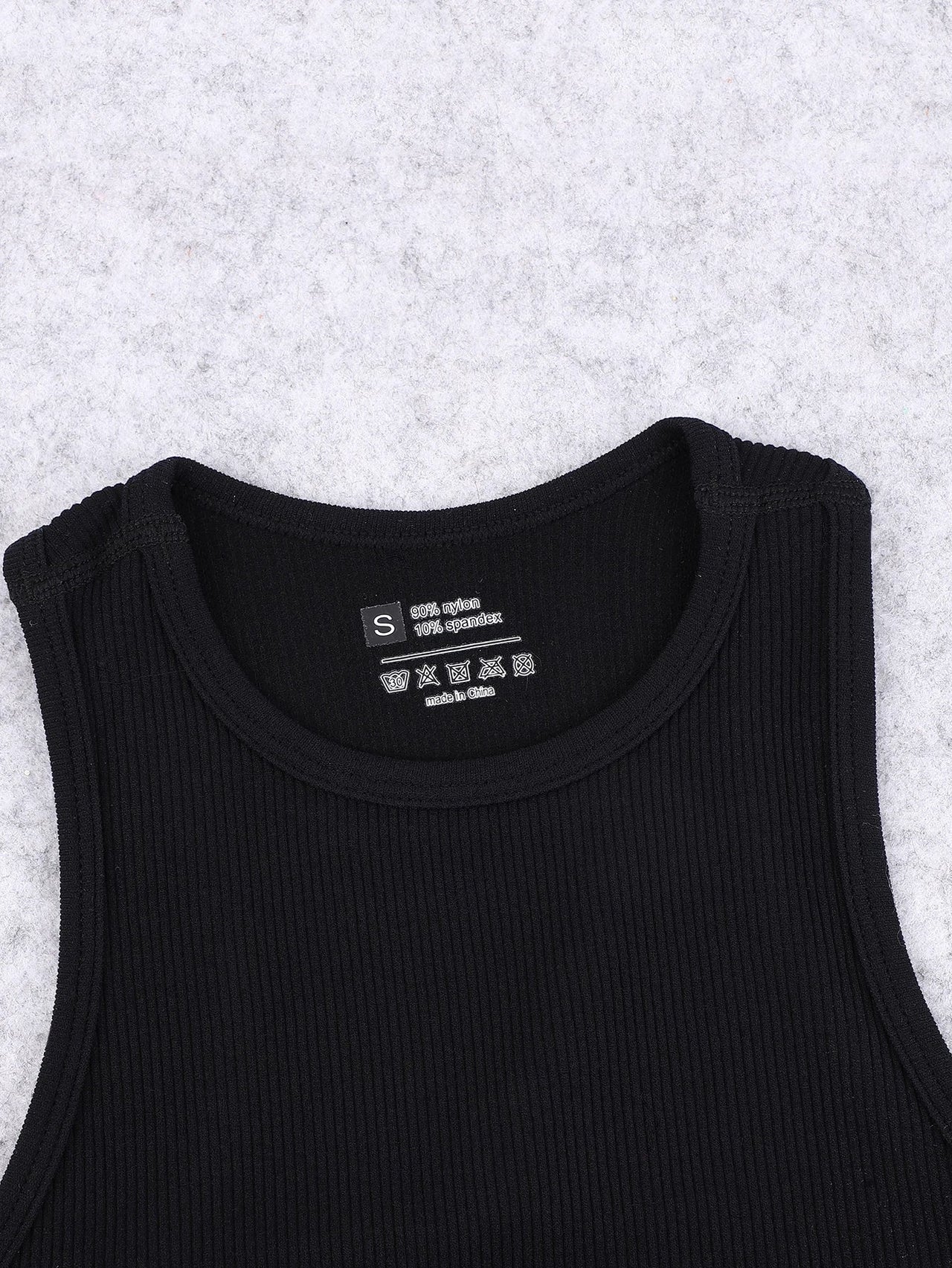Seamless knitted high-elastic belly-baring yoga vest sleeveless casual sexy ribbed vest nylon quick-drying running fitness sport
