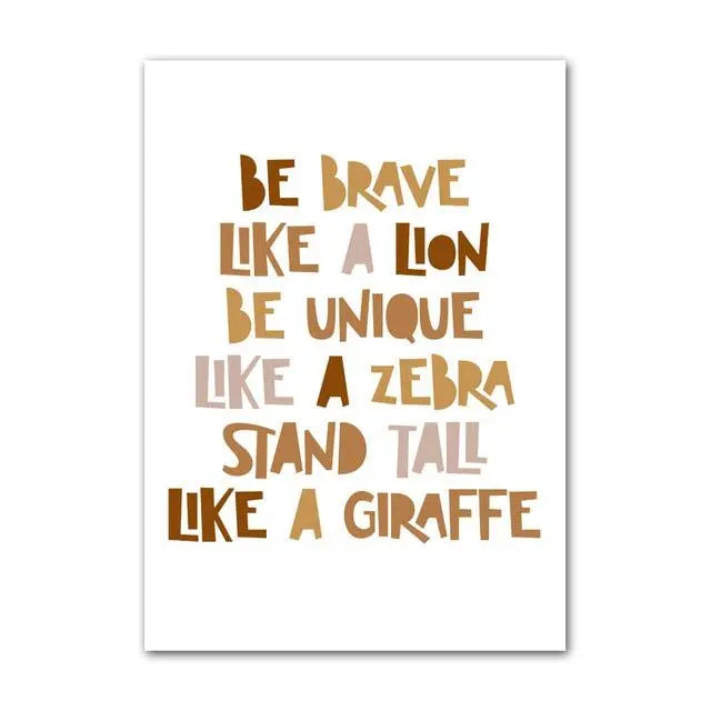 HAKUNA MATATA Art Poster Baby Nursery Canvas Print Lion Animal Painting Tiger Posters Nordic Wall Pictures Kids Room Decoration