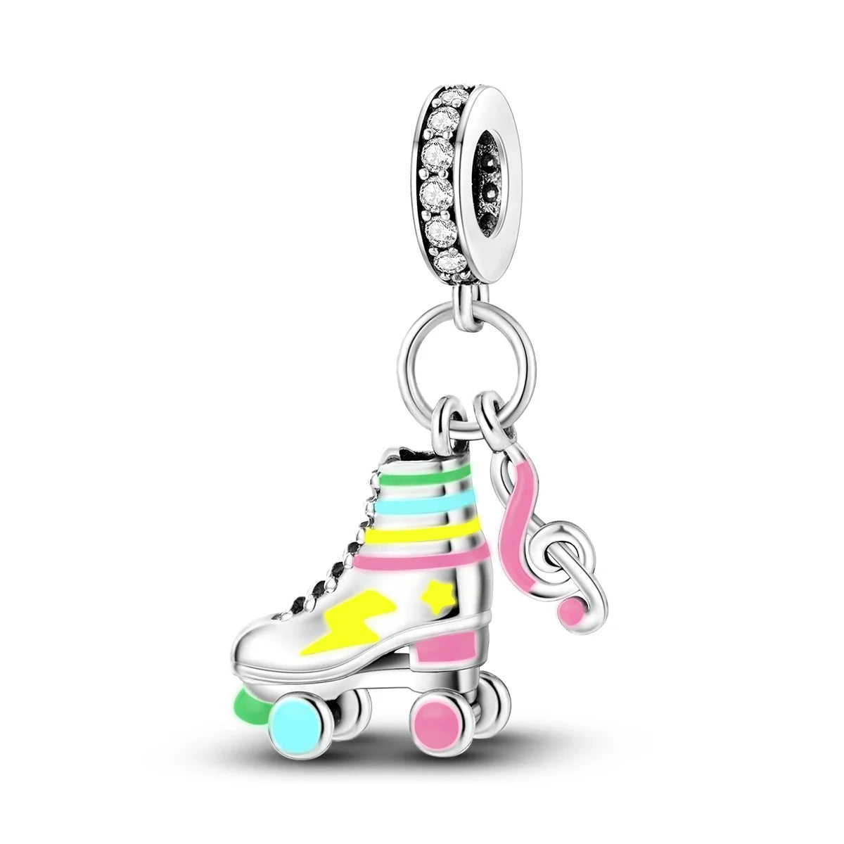 Fit Original Bracelet 925 Silver Ballet Girl Red High Heels Charms Pendants For Women Jewelry Making Gift