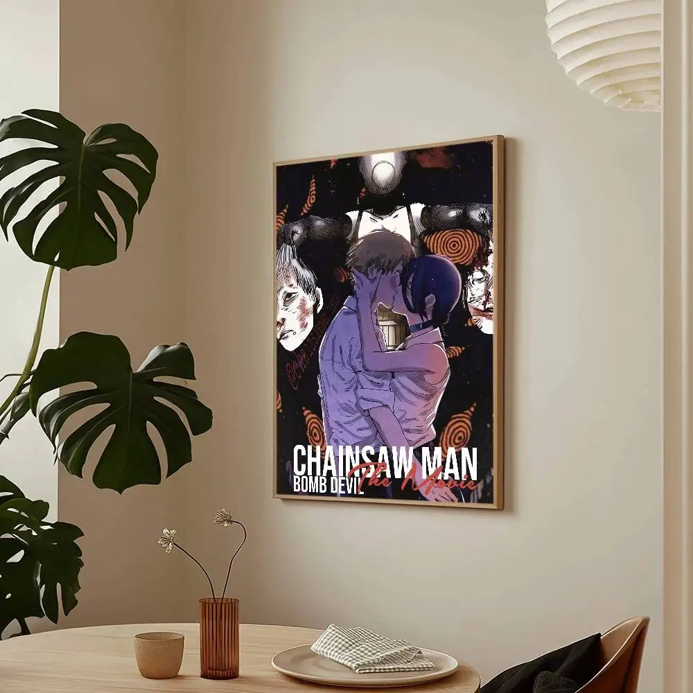 Chainsaw Man The Movie Reze Arc Poster HD Art Sticky Wall Waterproof Home Living Room Bar Decoration
