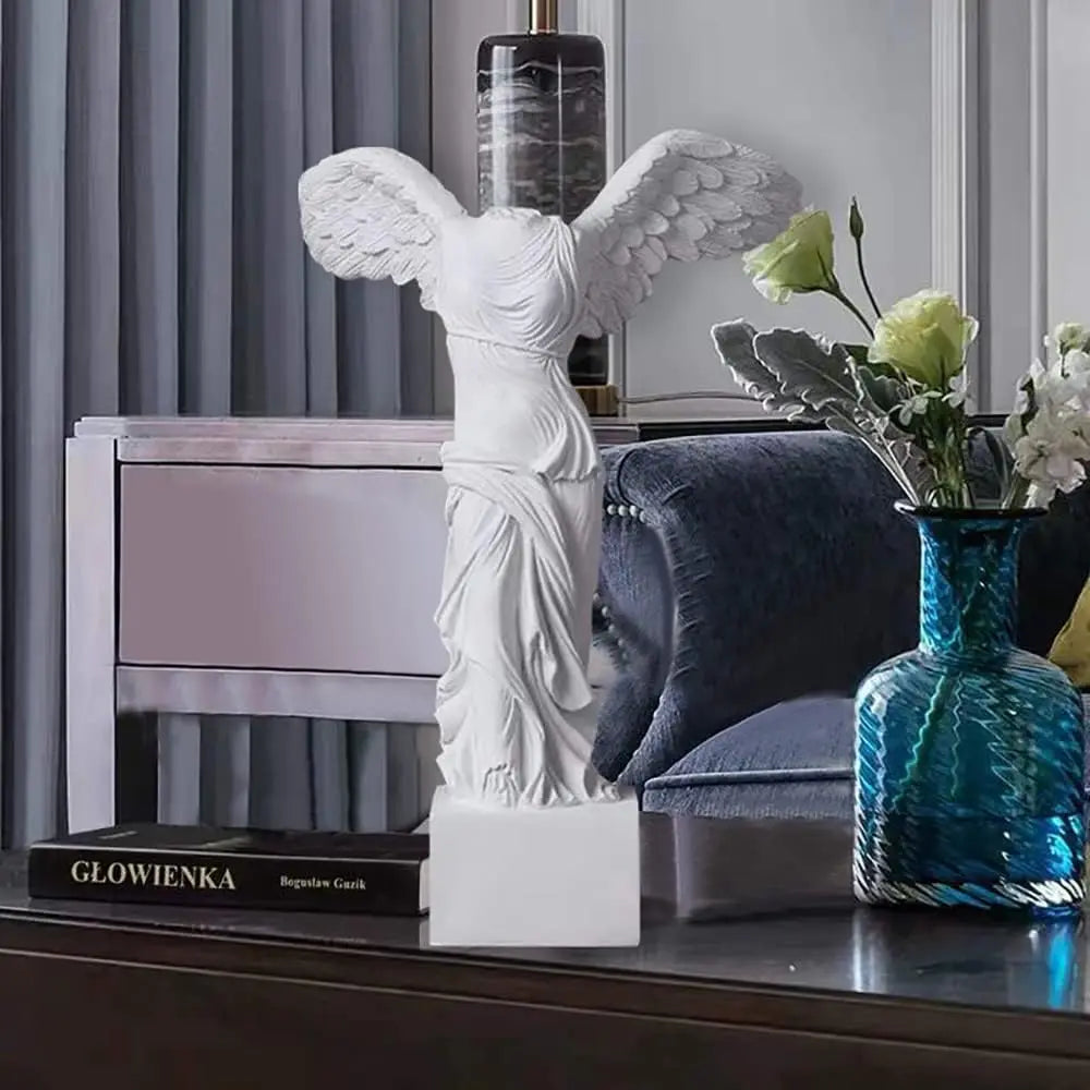 Greek Statue Resin Roman Louvre Winged Victory Goddess Figurine Angel Sculpture Home Decor Living Room Office Ornament