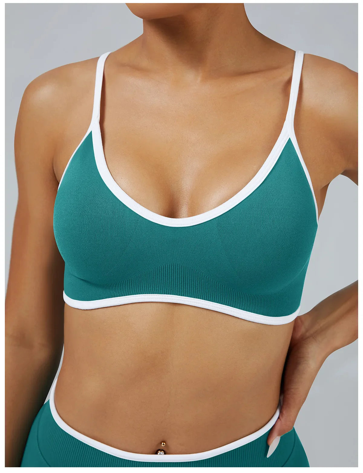 Women's Color Block Sports Bra Racerback Breathable Moisture-Wicking Workout Gym Fitness Yoga Running High Impact Support Active