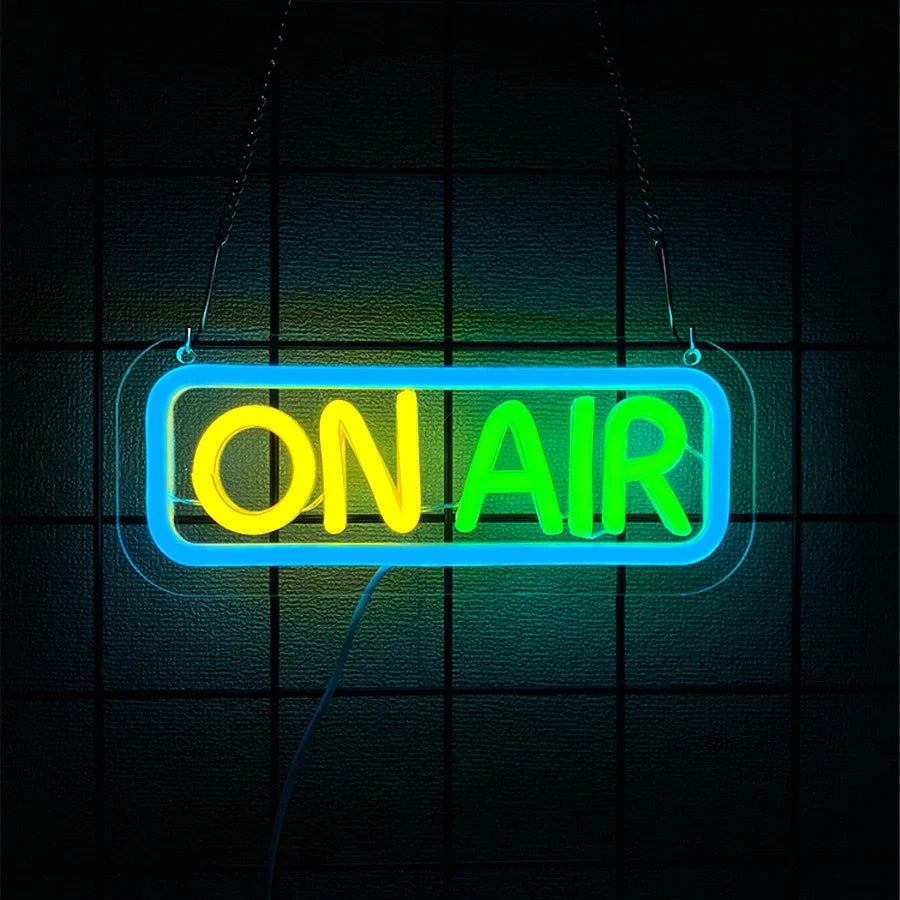 On Air Series Neon Signs, Used For Decor Of Recording Studio, Broadcasting Studio And Music Studio, And As Gifts For Gamers.