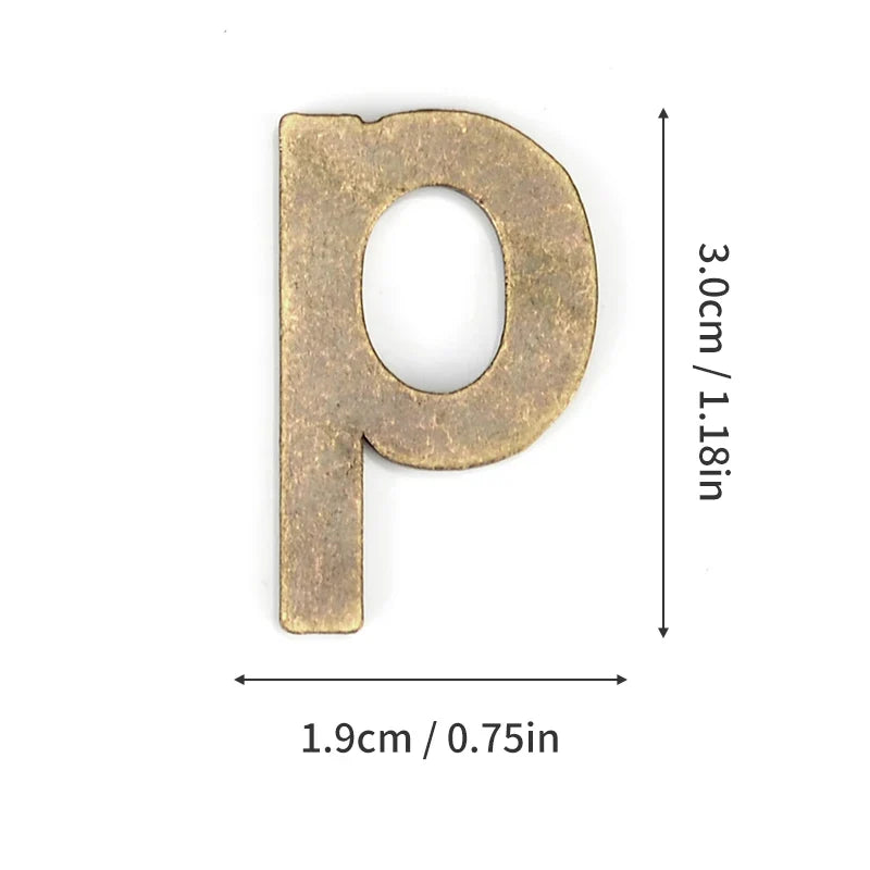 Metal Self Adhesive House Number English Alphabet Letters for Apartment Room Door Plate Table Mailbox Number Stickers 3*2cm
