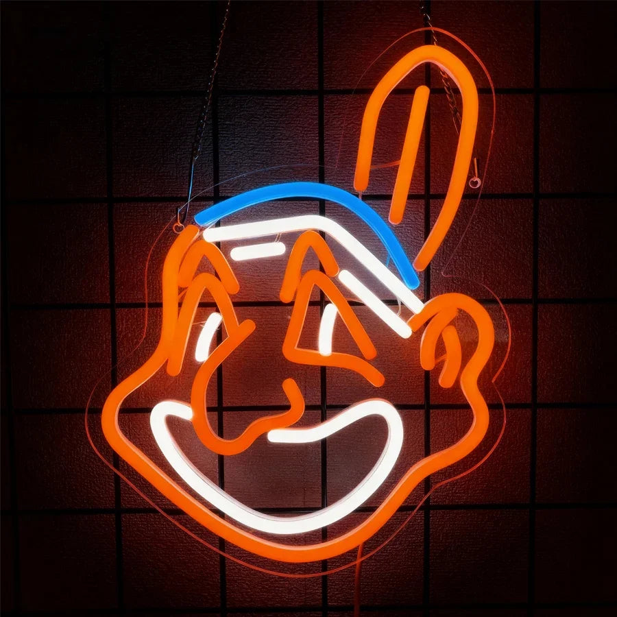 Animation Led Neon Sign, Rabbit Icon, Used For Bedroom, Game Room, Man Cave, Party Decor, Gifts For Teenagers And Boyfriends.