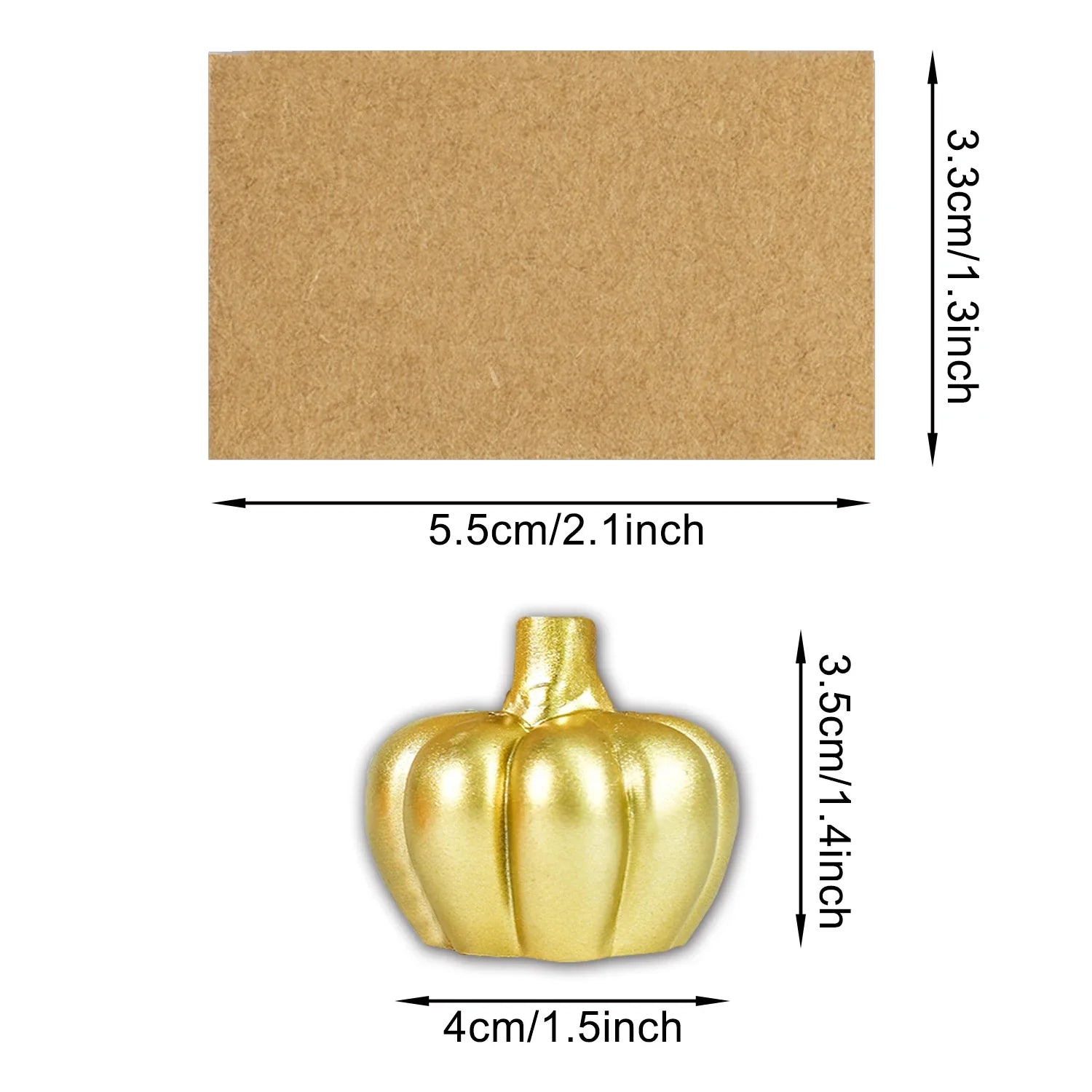 Fall Decor Gold Pumpkin Place Card Holder (Set of 6), Place Settings, Perfect for Thanksgiving Table Decor, Fall Themed Weddings