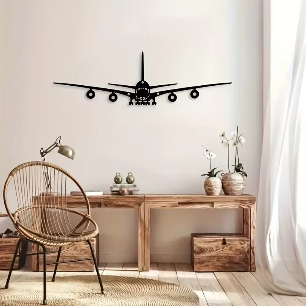 One Piece of Metal Wall Art – Boeing Aircraft Design – 15.75 X 4.72 Inches – Ideal for Scene Decoration and Stylish Metal Accent