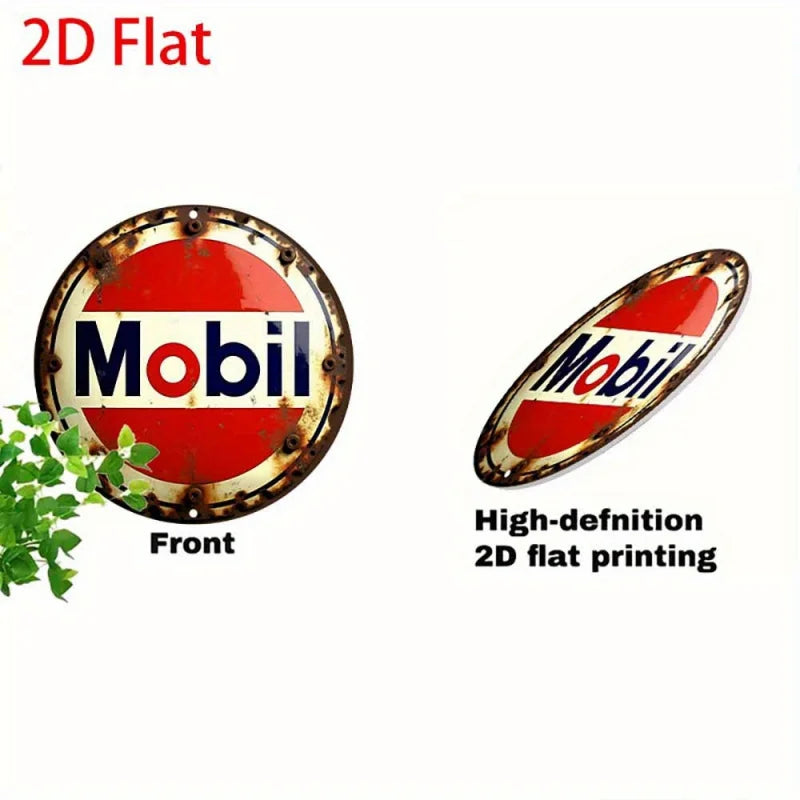 2D Flat 1pc Round - Retro Aluminum Tin Sign - Vintage 