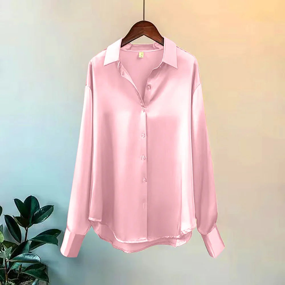 2025Spring Shirt And Blouses New Sweater Cardigans Woman Top Knitted Korean Long Sleeve Lapel Button Elegance Sweet Casual Coats