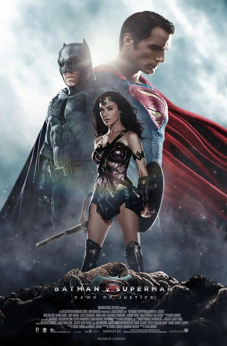 Superman And Batman Superhero Justice League DC Movie Prints Poster Canvas Painting Modern Wall Art For Living Room Home Decor