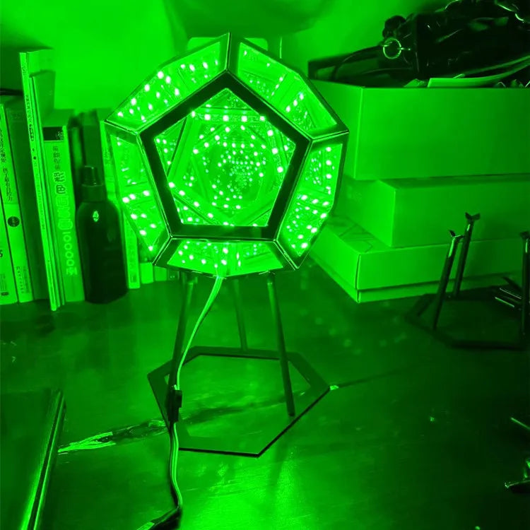 Creative Cool LED Night Light Infinite Dodecahedron Color Body Art Lamp USB Living Room Bedroom Decoration Atmosphere Table Lamp