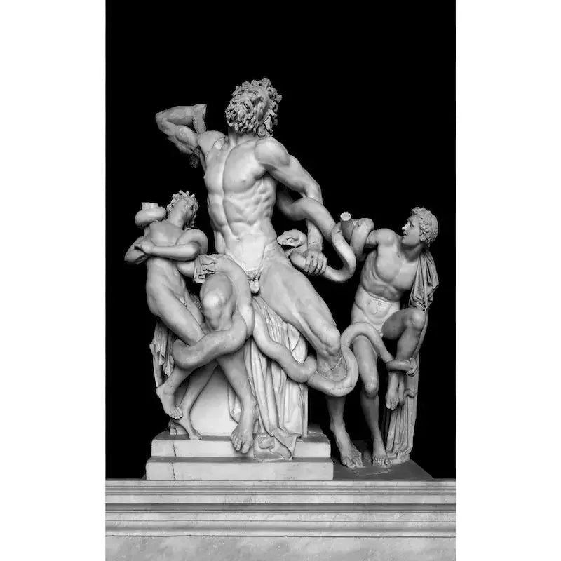 Nordic Simple Wall Art Black Ancient Greek Gods Sculpture David Statue Canvas Print Poster Home Living Room Bedroom Decoration
