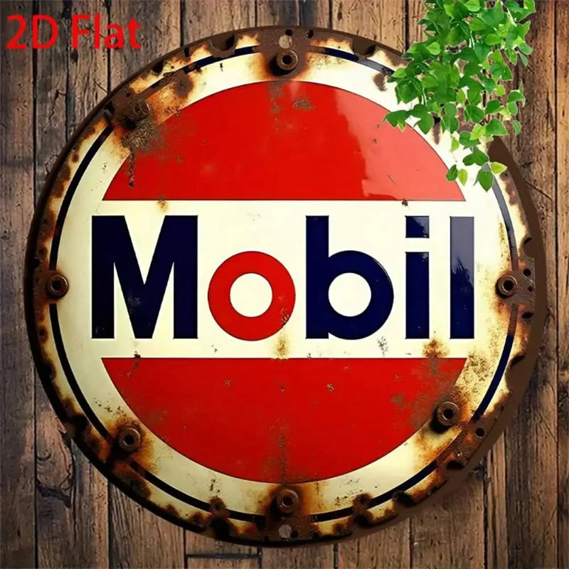 2D Flat 1pc Round - Retro Aluminum Tin Sign - Vintage 
