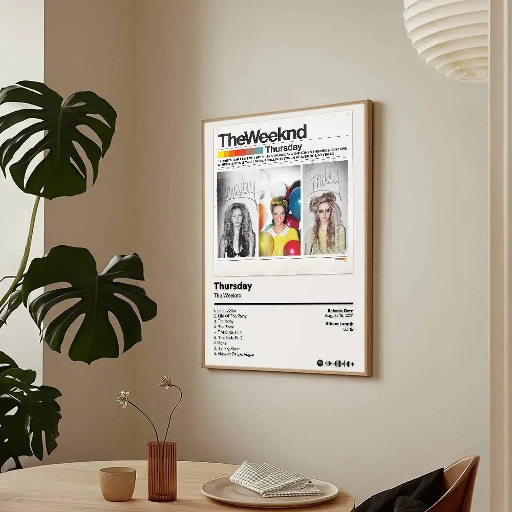 Singer Hurry Up Tomorrow T-The W-WeekndS Poster Sticky Wall Art Printing Waterproof Home Living Bed Room Bar Aesthetic Decor
