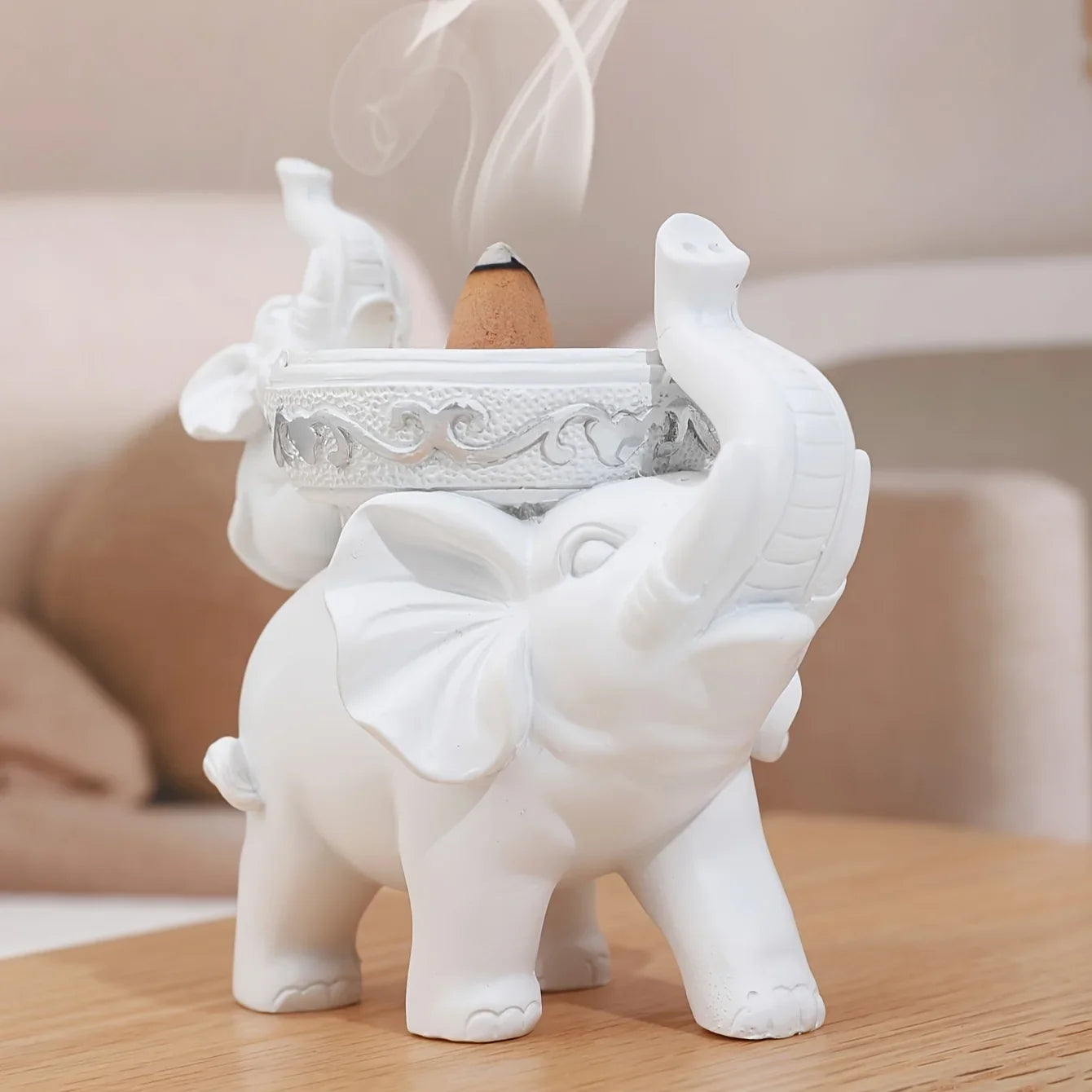 Elephant figurine, fun candy tray, key bowl, home décor table, figurine, sundries, containers, accessories, storage box, desk, b