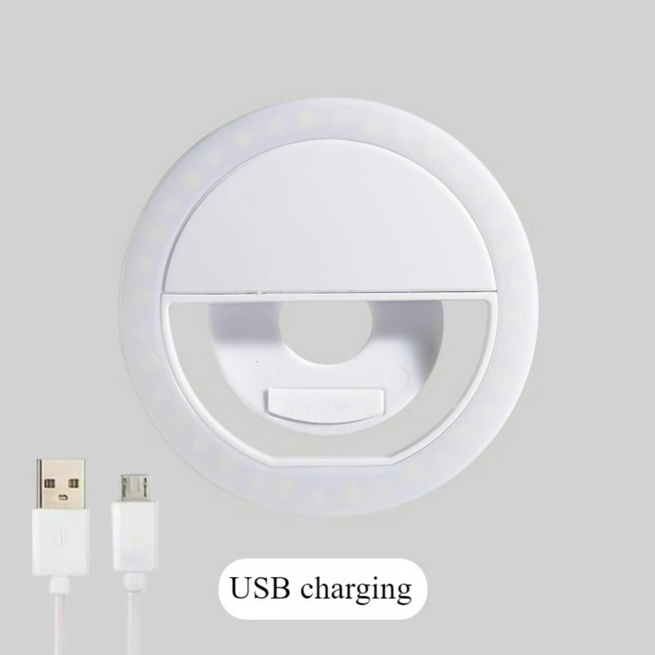 LED Selfie Fill Light USB Charge Led Selfie Ring Light Mobile Phone Live Broadcast Video LED Selfie Ring Lamp for All Smartphone