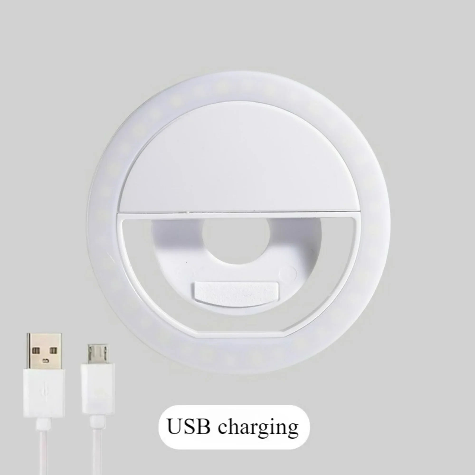 LED Selfie Fill Light USB Charge Led Selfie Ring Light Mobile Phone Live Broadcast Video LED Selfie Ring Lamp for All Smartphone