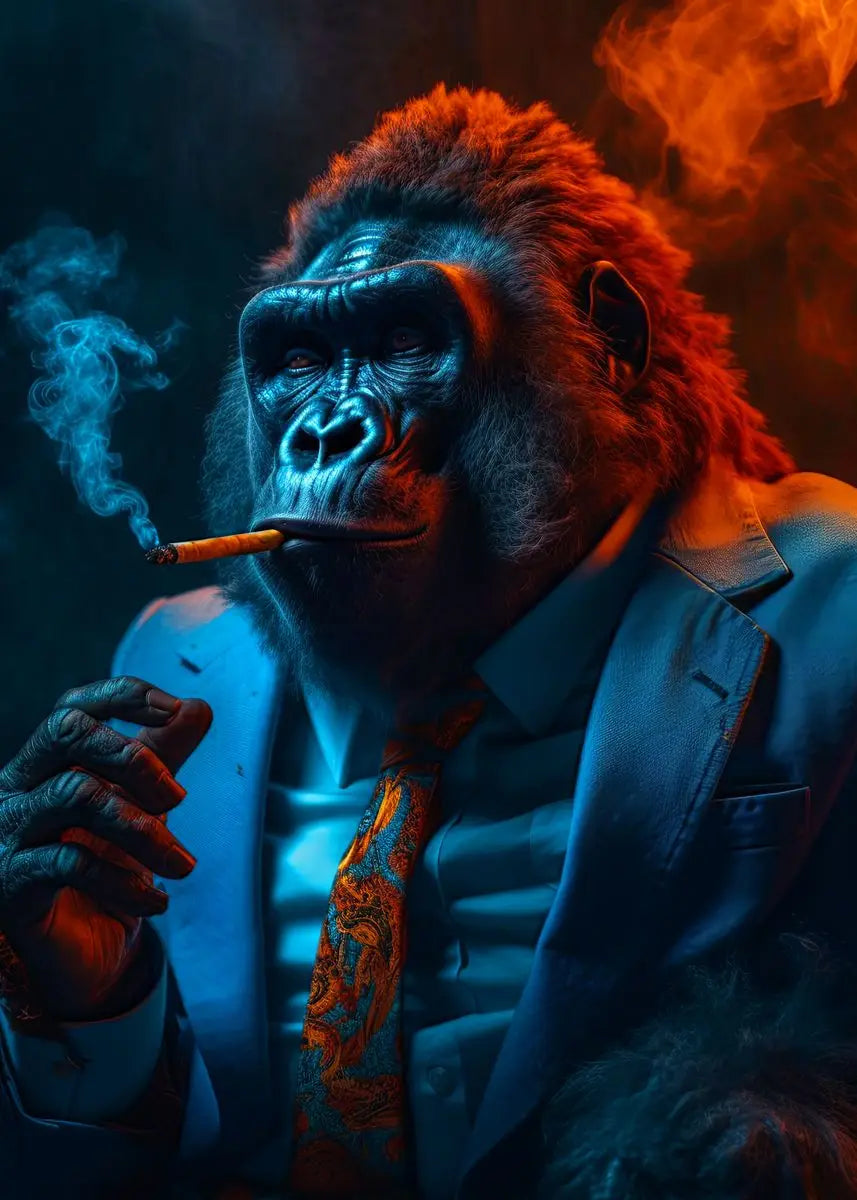 Three Swag Monkeys Canvas Art Posters and Prints Hip Hop Monkey Fashion Paintings on the Wall Art Animals Pictures Room Decor