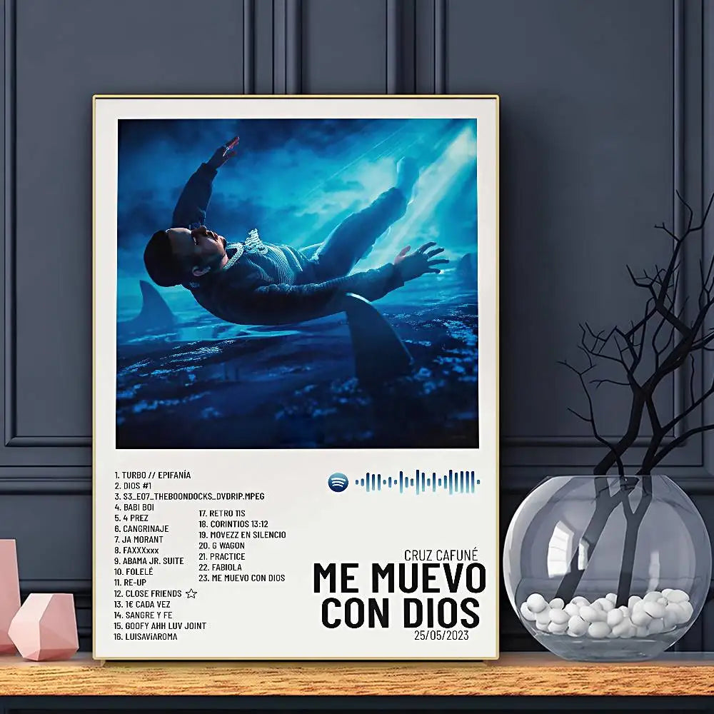 Rapper Cruz Cafuné Poster HD Art Sticky Wall Waterproof Home Living Room Bar Decoration
