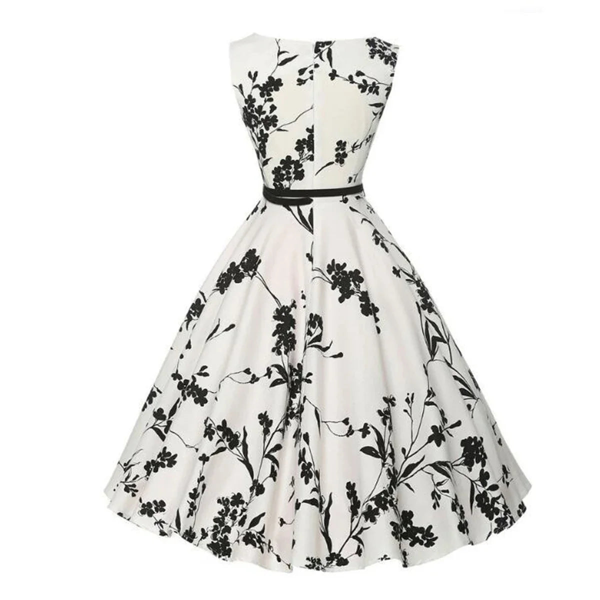 Summer Vestidos Dress Clothing Floral Robe Retro Swing Casual Vintage Rockabilly Dresses