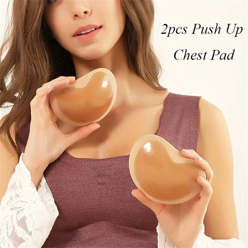 Push Up Reusable Bra Insert Pads, Stick-on Soft Chest Enhancer Pads, Sponge Breast Lift Pads Swimsuit Bikini Cup Enhancer