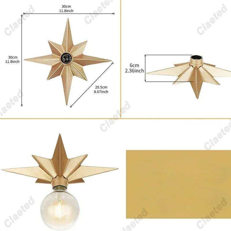 Creative Star Wall Lamp LED Wall Lamp for Luxury Living Room Bedroom Bedside Hotels Background Home Decorative Wall Sconce