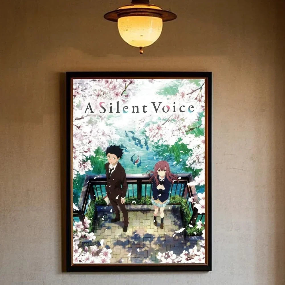 A Silent Voice Movie Poster HD art sticky wall waterproof home living room bedroom bar aesthetic decoration