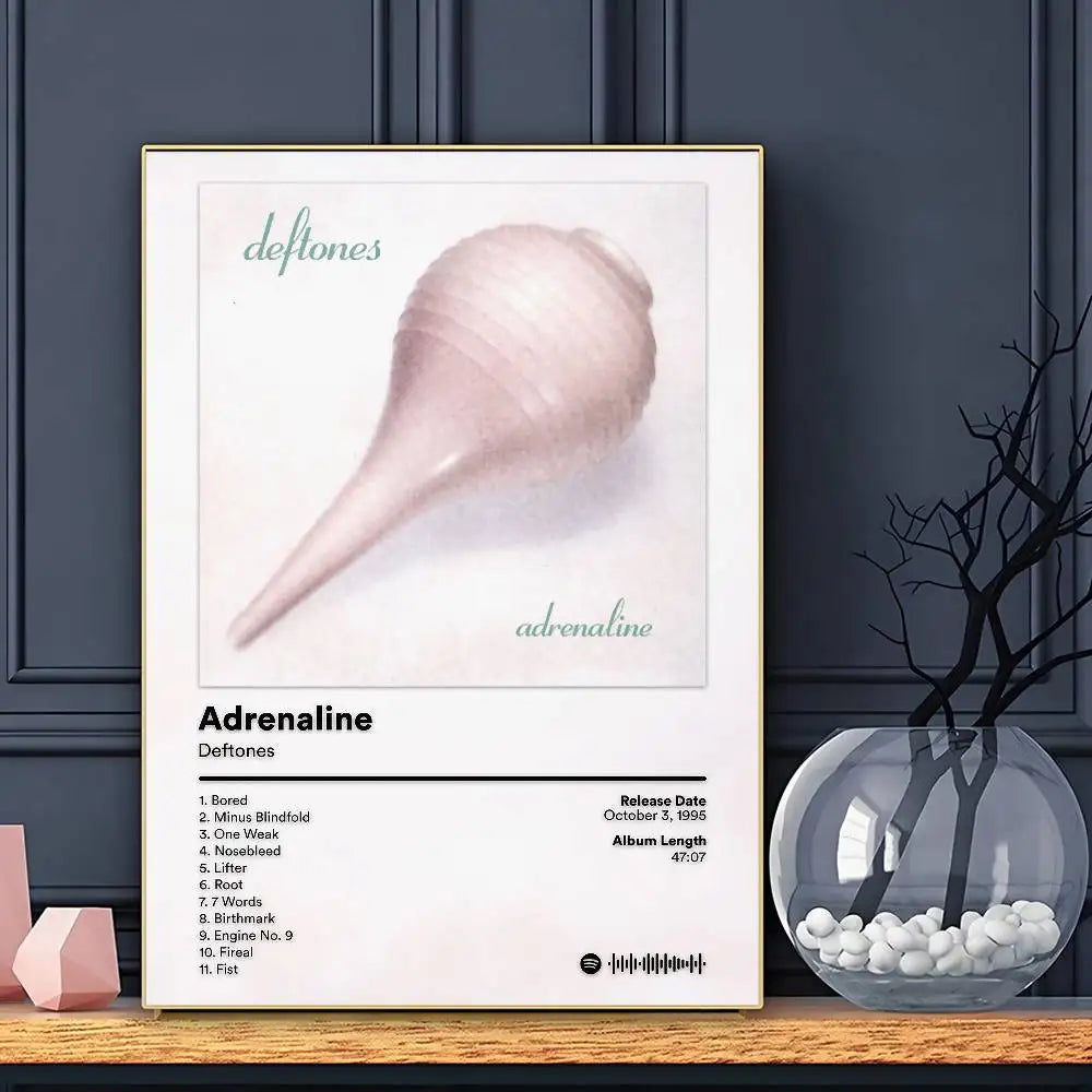 D-Deftones Private Music Poster HD Art Sticky Wall Waterproof Home Living Room Bar Decoration