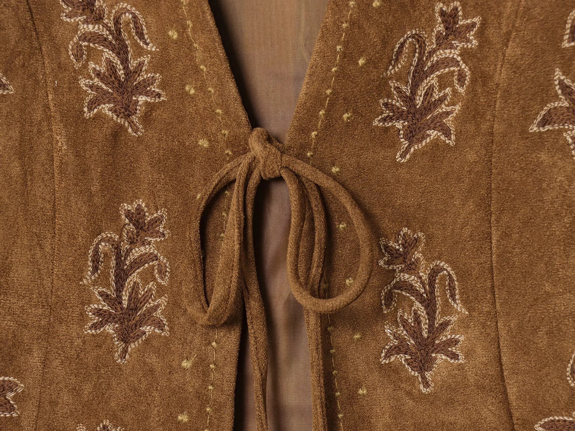 ZERAINS Autumn new women's clothing European and American style bead embroidery suede texture effect vest
