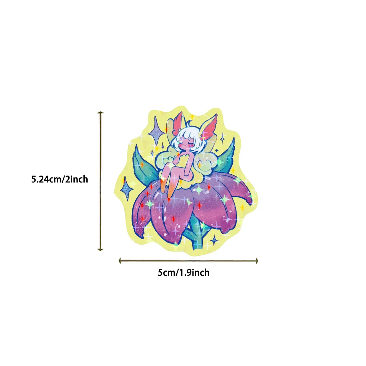 50/100PCS Cartoon Flower Fairy Star Film Graffiti Stickers Decorative Guitar Notebook Luggage DIY Stickers