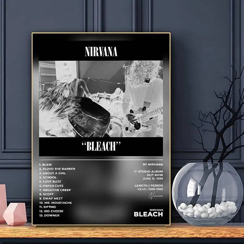 Band N-N-Nir-va-naS Poster HD Art Sticky Wall Waterproof Home Living Room Bar Decoration