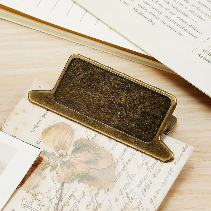 1PCS Retro Metal Binder Clips Foldback Notes Letter File Paper Clip Binding Securing Clips Office School Stationery 85mm
