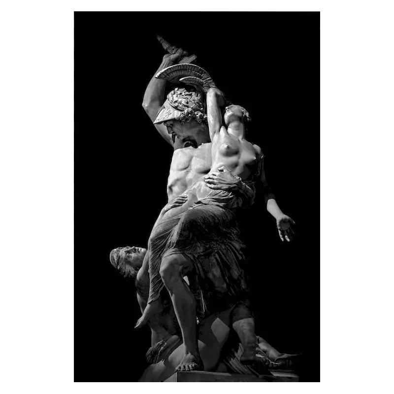 Nordic Simple Wall Art Black Ancient Greek Gods Sculpture David Statue Canvas Print Poster Home Living Room Bedroom Decoration