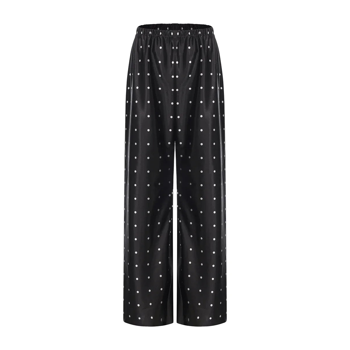 Satin Wide Leg Pants Long Floor Casual Pants Women's Summer
