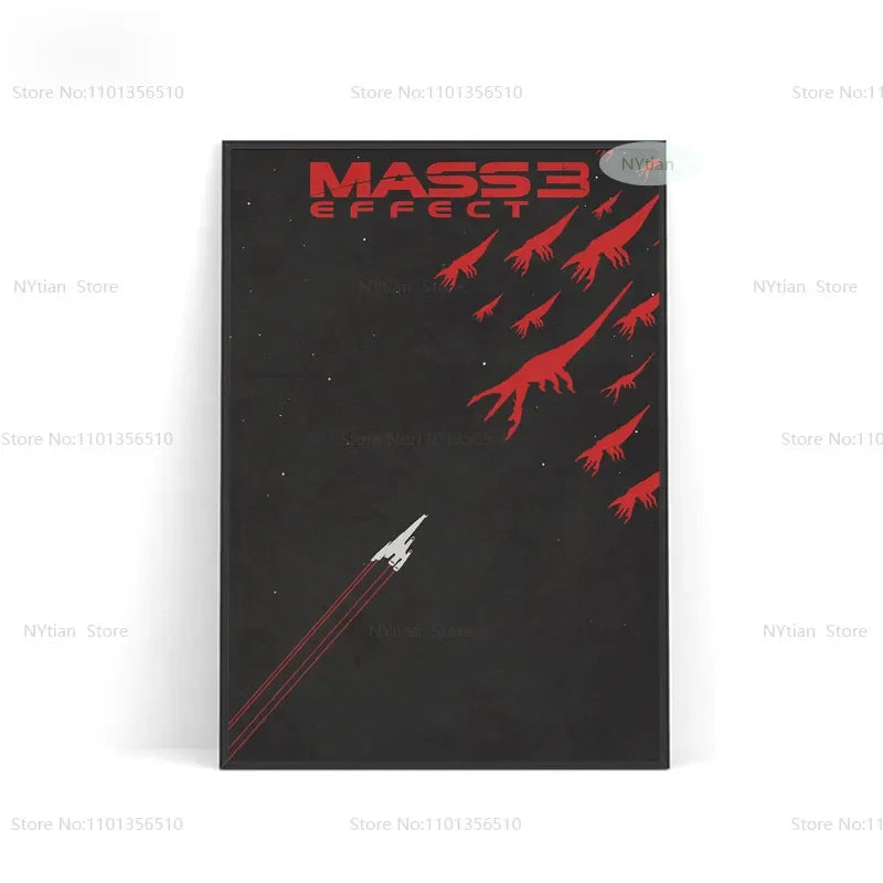 NT1464 Mass Effect Poster Minimalist Classic Game Gift Posters And Prints Wall Art Picture Canvas Painting For Home Room Decor