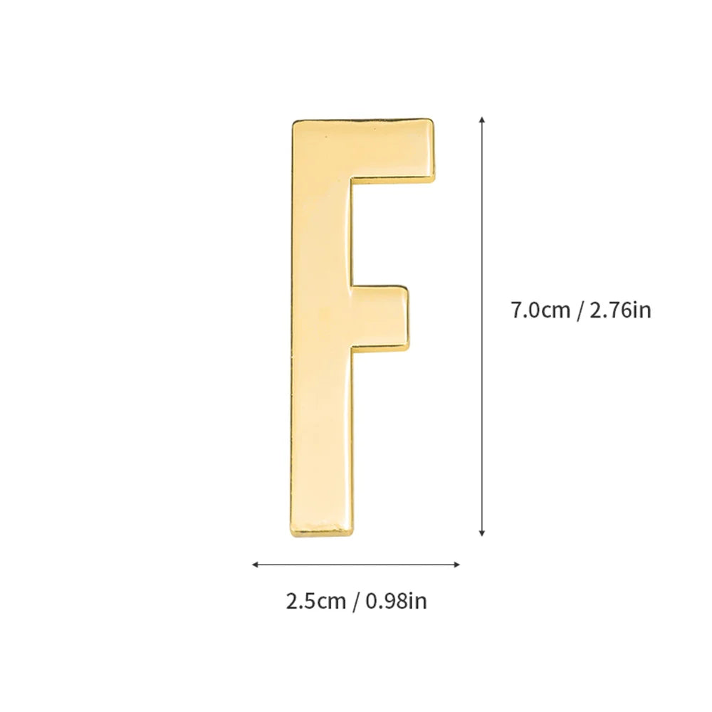 1Pcs Metal Self Adhesive House Number English Alphabet Letters for Apartment Room Door Plate Table Mailbox Number Stickers 7*3cm