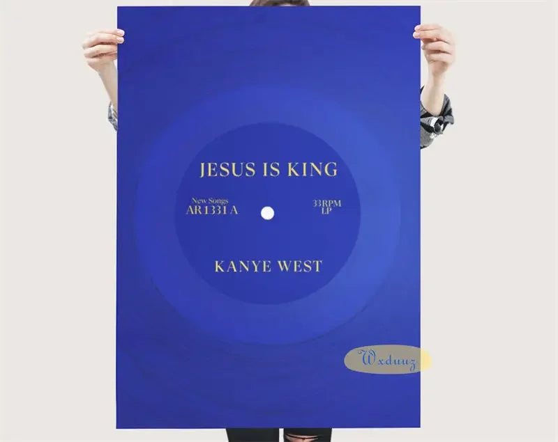American Pop Rapper Kanye West Poster Hip Hop Singer Music Album Cover For Room Living Home Wall Art Decor Canvas Print Pictures