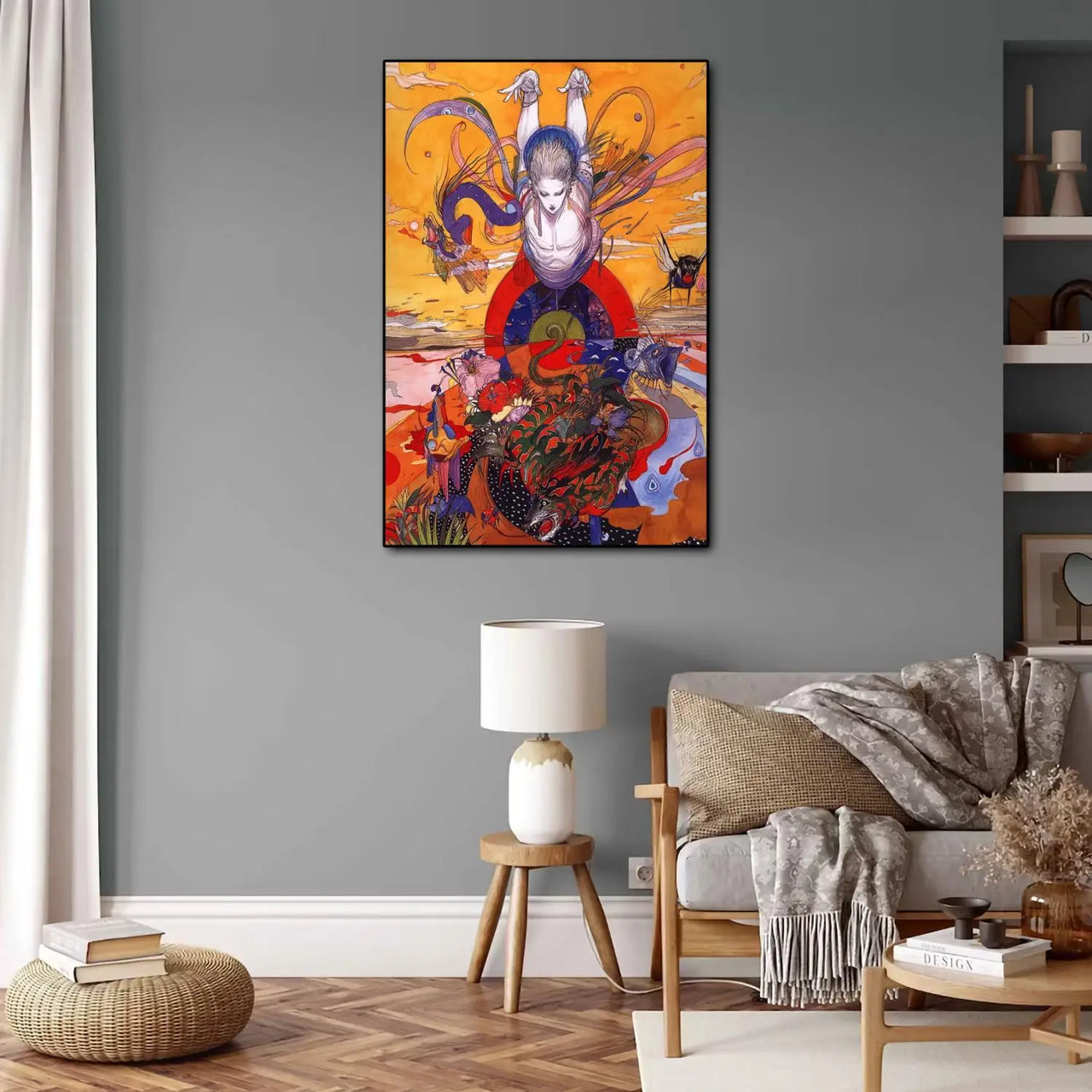 Yoshitaka Amano Final Fantasy Anime Video Game Canvas Art Poster and Wall Art Picture Print Modern Family bedroom Decor Posters
