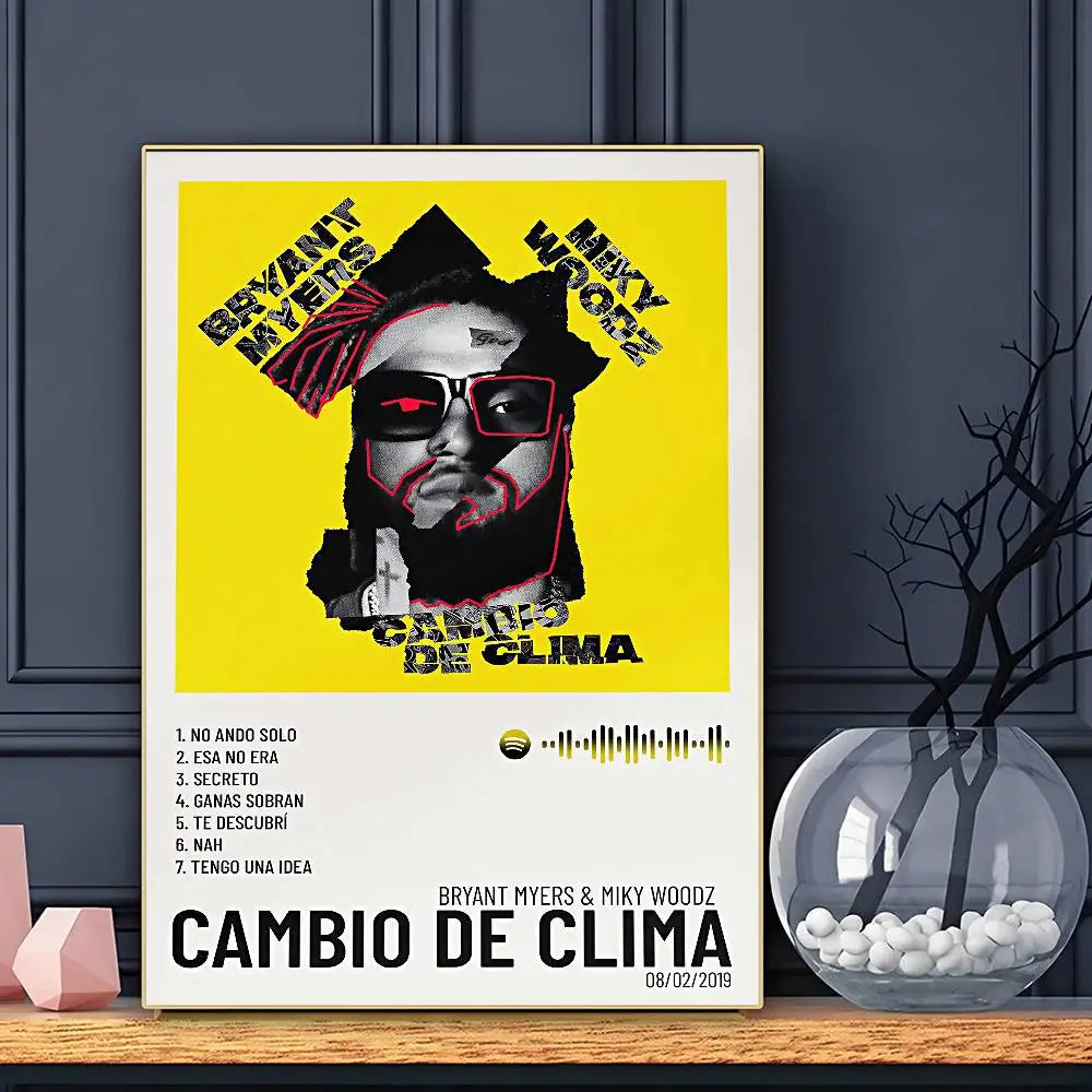 Rapper Bryant Myers Poster HD Art Sticky Wall Waterproof Home Living Room Bar Decoration