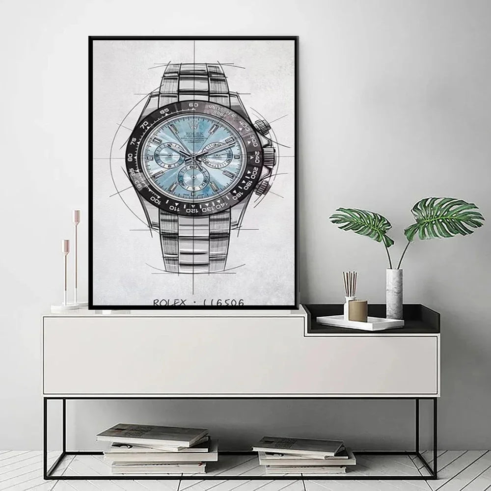 Brand Watch Line Room Living Canvas Painting Wall Art Home Decor
