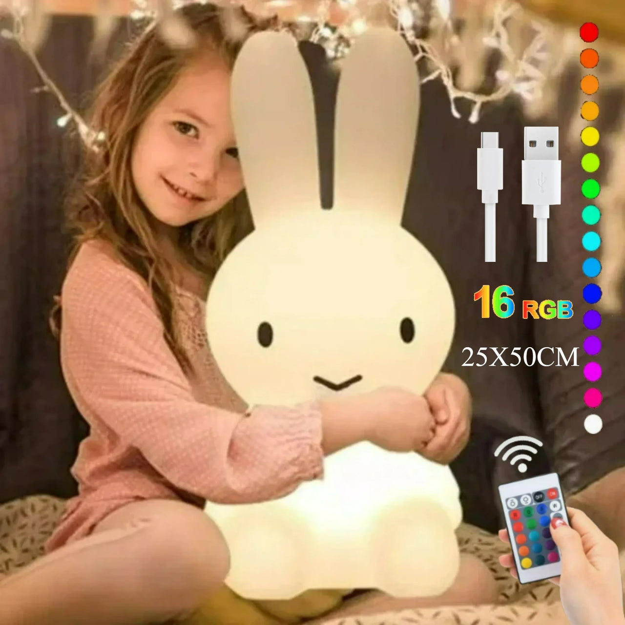 Cute Lighting Mood Light with Remote Control Dimming Cute Cartoon Children's Gift Bedroom Bedside Lamp Living Room Floor Lamp