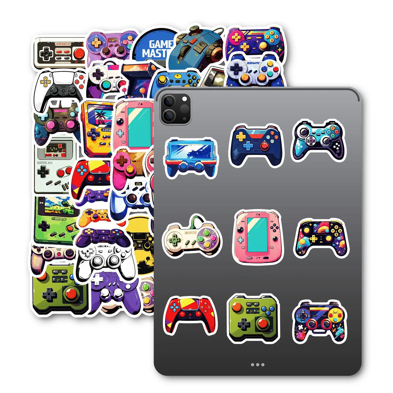 50/100PCS Cartoon Hand Drawn Controller Game Console Graffiti Waterproof Decor Sticker DIY for Laptop Stationery Notebook