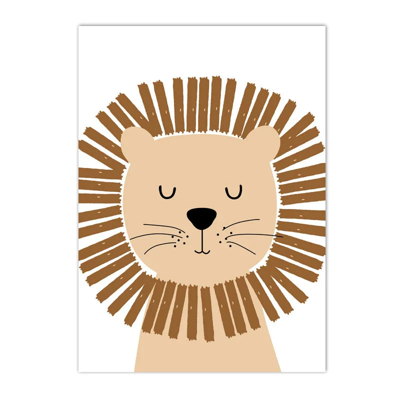 HAKUNA MATATA Art Poster Baby Nursery Canvas Print Lion Animal Painting Tiger Posters Nordic Wall Pictures Kids Room Decoration