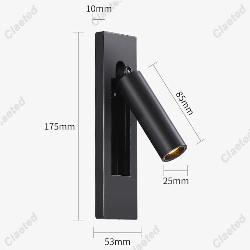 Modern Led Wall Lamp 110V 220V Led 3W Spotlight Sconce Wall Light for Beside Light Bedroom Living room Dining room Night Lights