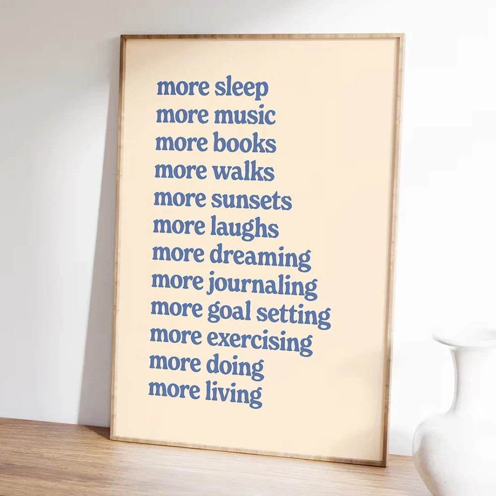 Music Groovy Record Player Get This Bread Drink Water Self Care Quotes Wall Art Canvas Painting Posters Living Room Home Decor