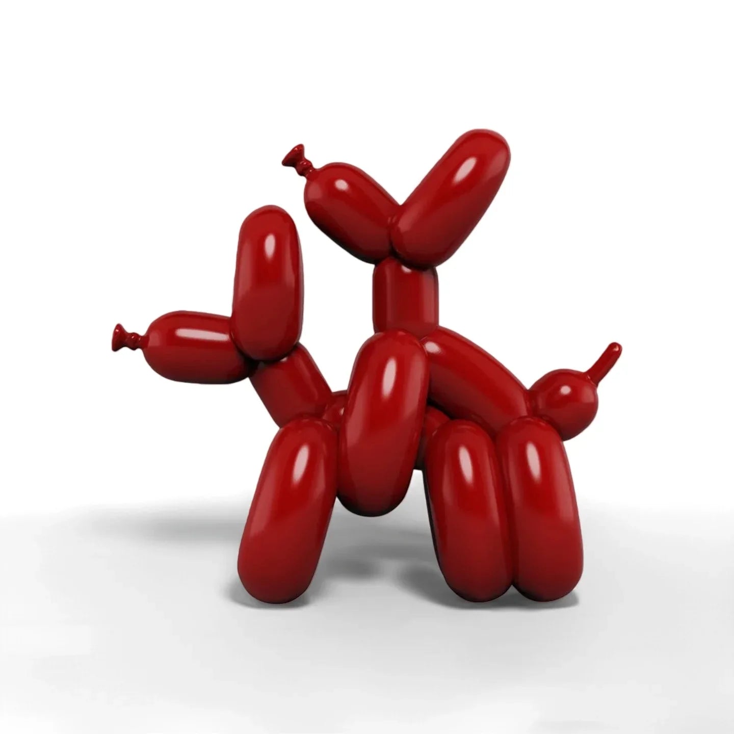 Sculpture de chien ballon en résine moderne, artisanat animalier, décoration de la maison, statue de chien, cadeau de Noël, déco