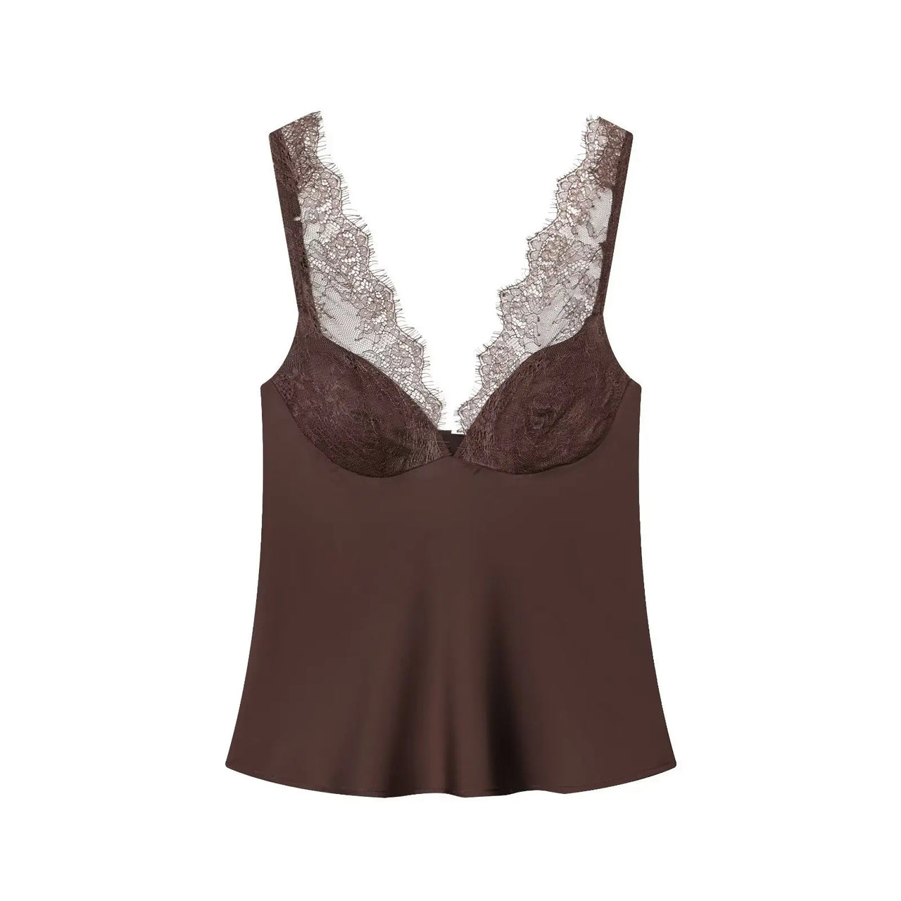 TFMLN Women Lace Splice Sexy Sling Sleeveless Tops 2026 New Fashion Deep V Neck Elegant Outfit Chic Street Casual Clothing