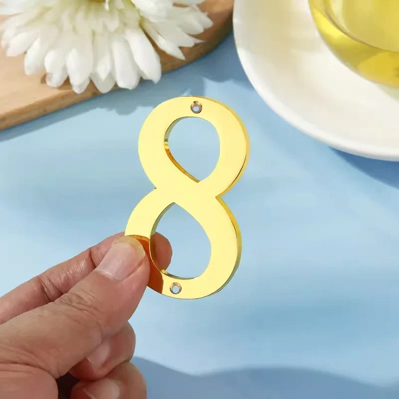 1Pcs 3Inch Metal House Numbers with M2 Screws Solid Zinc Alloy Mailbox Numbers 3D Address Numbers for Outside House Apartment
